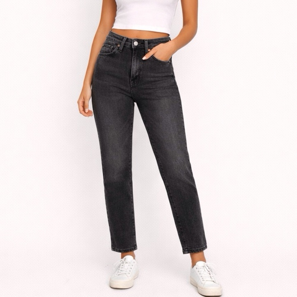 Levi’s Wedgie W28 (US 6/7) Straight Women's Jeans Ankle Black, Patch Removed